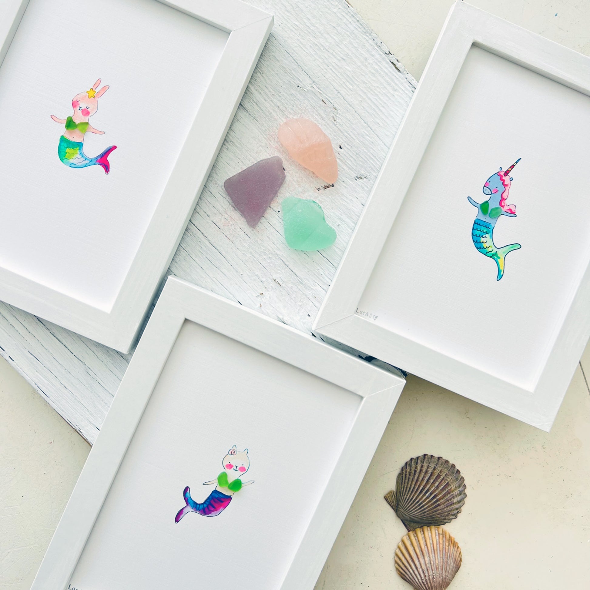 Mini MerAnimals Collection by Sook & Hook | Otter, Seal, Dog, Cat, Bunny, Unicorn