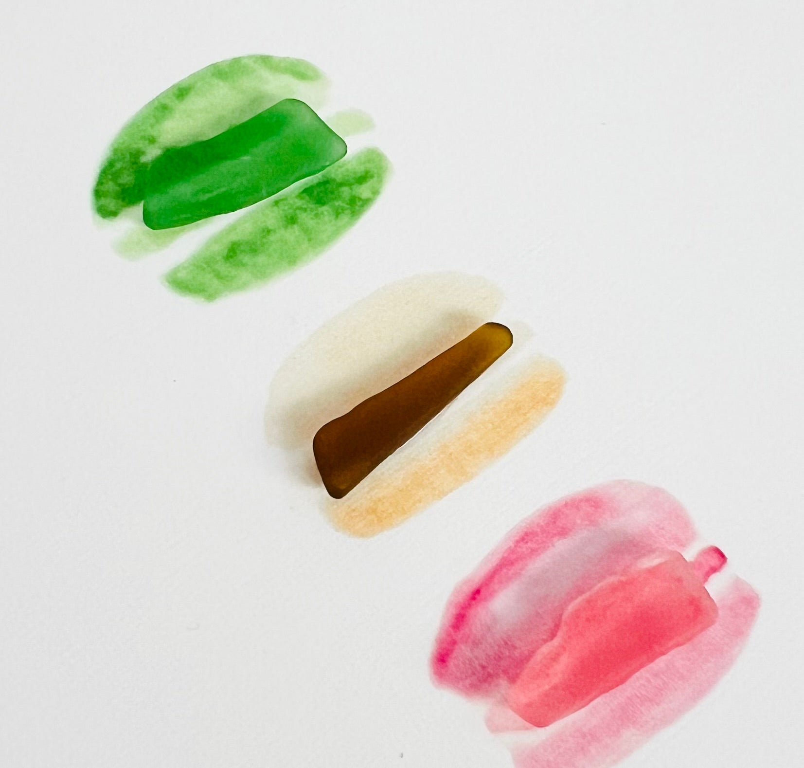 Macaron Trio Sea Glass Art