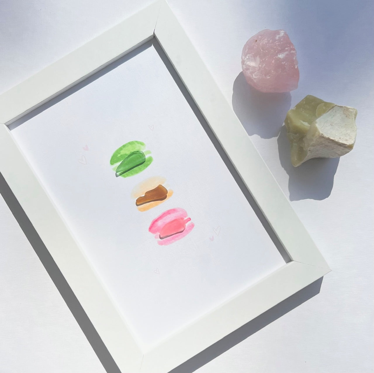 Macaron Trio Sea Glass Art