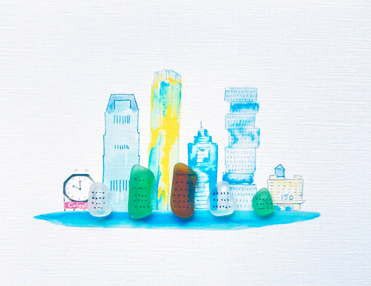 Jersey City Sea Glass Skyline