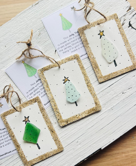 Jolly Sea Glass Christmas Tree Ornament