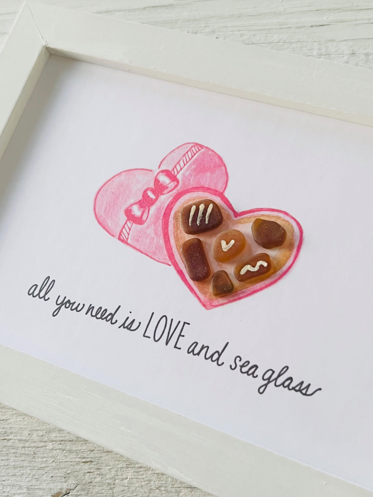 Sea Glass Box of Chocolates | All You Need is Love & Sea Glass | XOXO | Happy Valentine's Day